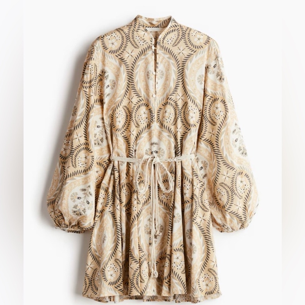 NWT H&M Mini Patterned Dress or Coverup with Macrame Belt